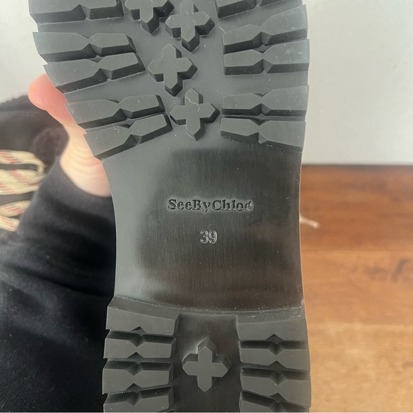 NWOT See By Chloe Women's Eileen Walk Lace Up Hiker Boots-Size 39 - Picture 11 of 11